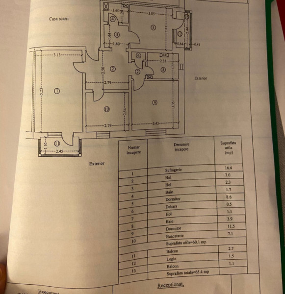 MIRON COSTIN- 3 camere decomandate, 2 bai, 2 balcoane- ETAJ 1