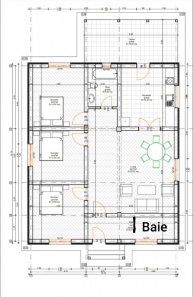 Casa 3 dormitoare , 2 bai , canalizare, apa, gaz. Lilieci