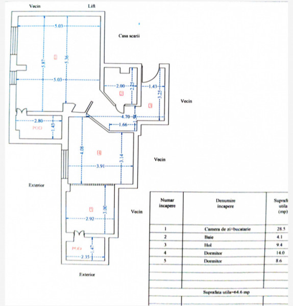 Apartament 77mp, SIF-Primarie, Universitatea George Bacovia,  