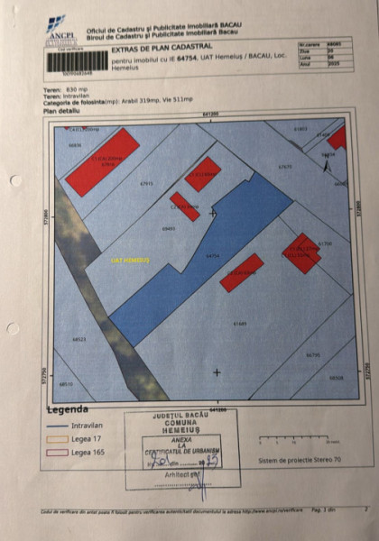 Hemeius/Teren cu deschidere la pădure și pârâu/certificat de urbanism 