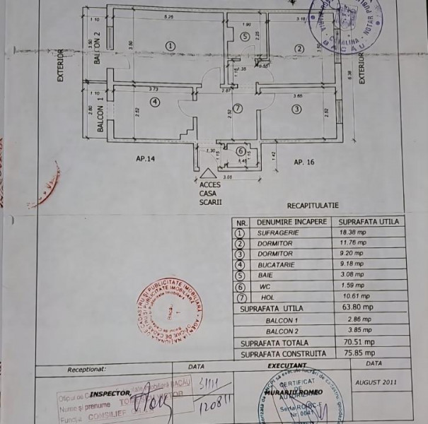 Apartament 3 camere decomandate/Zona Mioriței-Banca Națională/etaj 3