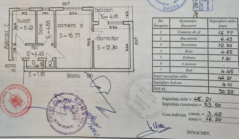Ultracentral- Apartament 2 camere la etajul 1, cu parc lângă bloc